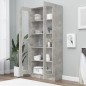 vidaXL Vitrinenschrank Betongrau 82,5x30,5x185,5 cm Holzwerkstoff vidaXL Vitrinenschrank Betongrau 82,5x30,5x185,5 cm Holzwerkstoff