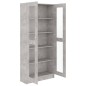 vidaXL Vitrinenschrank Betongrau 82,5x30,5x185,5 cm Holzwerkstoff vidaXL Vitrinenschrank Betongrau 82,5x30,5x185,5 cm Holzwerkstoff