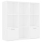 vidaXL Bücherregal Weiß 98x30x98 cm Holzwerkstoff vidaXL Bücherregal Weiß 98x30x98 cm Holzwerkstoff