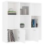 vidaXL Bücherregal Weiß 98x30x98 cm Holzwerkstoff vidaXL Bücherregal Weiß 98x30x98 cm Holzwerkstoff