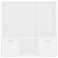 vidaXL Bücherregal Weiß 98x30x98 cm Holzwerkstoff vidaXL Bücherregal Weiß 98x30x98 cm Holzwerkstoff