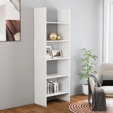 vidaXL Bücherregal Weiß 60x35x180 cm Holzwerkstoff