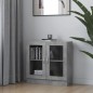 vidaXL Vitrinenschrank Betongrau 82,5x30,5x80 cm Holzwerkstoff vidaXL Vitrinenschrank Betongrau 82,5x30,5x80 cm Holzwerkstoff