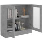 vidaXL Vitrinenschrank Betongrau 82,5x30,5x80 cm Holzwerkstoff vidaXL Vitrinenschrank Betongrau 82,5x30,5x80 cm Holzwerkstoff