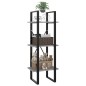 vidaXL Bücherregal 3 Fächer Betongrau 40x30x105 cm Holzwerkstoff vidaXL Bücherregal 3 Fächer Betongrau 40x30x105 cm Holzwerkstoff