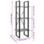 vidaXL Bücherregal 3 Fächer Betongrau 40x30x105 cm Holzwerkstoff vidaXL Bücherregal 3 Fächer Betongrau 40x30x105 cm Holzwerkstoff