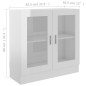 vidaXL Vitrinenschrank Hochglanz-Weiß 82,5x30,5x80 cm Holzwerkstoff vidaXL Vitrinenschrank Hochglanz-Weiß 82,5x30,5x80 cm Holzwerkstoff