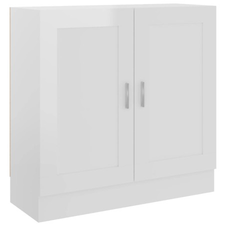 vidaXL Bücherschrank Hochglanz-Weiß 82,5x30,5x80 cm Holzwerkstoff