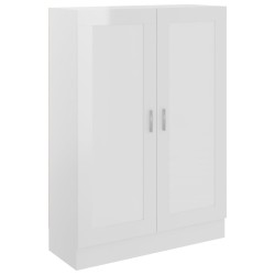 vidaXL Bücherschrank Hochglanz-Weiß 82,5x30,5x115 cm Holzwerkstoff