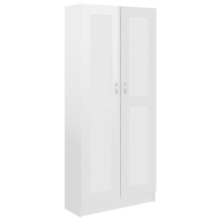 vidaXL Bücherschrank Hochglanz-Weiß 82,5x30,5x185,5 cm Holzwerkstoff