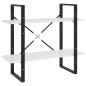 vidaXL Bücherregal 2 Fächer Weiß 80x30x70 cm Holzwerkstoff vidaXL Bücherregal 2 Fächer Weiß 80x30x70 cm Holzwerkstoff