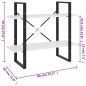 vidaXL Bücherregal 2 Fächer Weiß 80x30x70 cm Holzwerkstoff vidaXL Bücherregal 2 Fächer Weiß 80x30x70 cm Holzwerkstoff