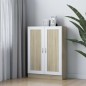 vidaXL Bücherschrank Weiß & Sonoma-Eiche 82,5x30,5x115cm Holzwerkstoff vidaXL Bücherschrank Weiß & Sonoma-Eiche 82,5x30,5x115cm Holzwerkstoff
