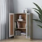vidaXL Bücherschrank Weiß & Sonoma-Eiche 82,5x30,5x115cm Holzwerkstoff vidaXL Bücherschrank Weiß & Sonoma-Eiche 82,5x30,5x115cm Holzwerkstoff