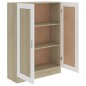 vidaXL Bücherschrank Weiß & Sonoma-Eiche 82,5x30,5x115cm Holzwerkstoff vidaXL Bücherschrank Weiß & Sonoma-Eiche 82,5x30,5x115cm Holzwerkstoff