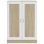 vidaXL Bücherschrank Weiß & Sonoma-Eiche 82,5x30,5x115cm Holzwerkstoff vidaXL Bücherschrank Weiß & Sonoma-Eiche 82,5x30,5x115cm Holzwerkstoff