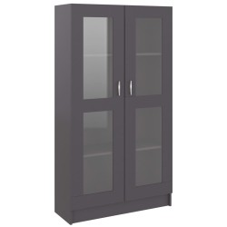 vidaXL Vitrinenschrank Grau 82,5x30,5x150 cm Holzwerkstoff