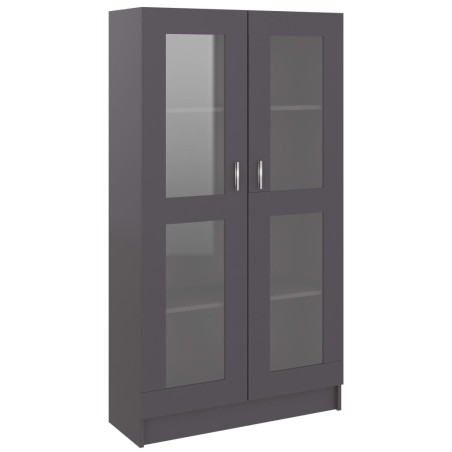 vidaXL Vitrinenschrank Grau 82,5x30,5x150 cm Holzwerkstoff