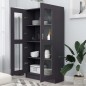 vidaXL Vitrinenschrank Grau 82,5x30,5x150 cm Holzwerkstoff vidaXL Vitrinenschrank Grau 82,5x30,5x150 cm Holzwerkstoff