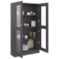 vidaXL Vitrinenschrank Grau 82,5x30,5x150 cm Holzwerkstoff vidaXL Vitrinenschrank Grau 82,5x30,5x150 cm Holzwerkstoff