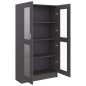 vidaXL Vitrinenschrank Grau 82,5x30,5x150 cm Holzwerkstoff vidaXL Vitrinenschrank Grau 82,5x30,5x150 cm Holzwerkstoff