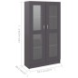 vidaXL Vitrinenschrank Grau 82,5x30,5x150 cm Holzwerkstoff vidaXL Vitrinenschrank Grau 82,5x30,5x150 cm Holzwerkstoff