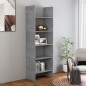 vidaXL Bücherregal Betongrau 60x35x180 cm Holzwerkstoff vidaXL Bücherregal Betongrau 60x35x180 cm Holzwerkstoff
