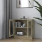 vidaXL Vitrinenschrank Sonoma-Eiche 82,5x30,5x80 cm Holzwerkstoff vidaXL Vitrinenschrank Sonoma-Eiche 82,5x30,5x80 cm Holzwerkstoff