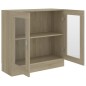 vidaXL Vitrinenschrank Sonoma-Eiche 82,5x30,5x80 cm Holzwerkstoff vidaXL Vitrinenschrank Sonoma-Eiche 82,5x30,5x80 cm Holzwerkstoff