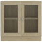 vidaXL Vitrinenschrank Sonoma-Eiche 82,5x30,5x80 cm Holzwerkstoff vidaXL Vitrinenschrank Sonoma-Eiche 82,5x30,5x80 cm Holzwerkstoff