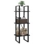 vidaXL Bücherregal 3 Fächer Grau 40x30x105 cm Holzwerkstoff vidaXL Bücherregal 3 Fächer Grau 40x30x105 cm Holzwerkstoff