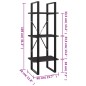 vidaXL Bücherregal 3 Fächer Grau 40x30x105 cm Holzwerkstoff vidaXL Bücherregal 3 Fächer Grau 40x30x105 cm Holzwerkstoff