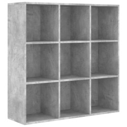 vidaXL Bücherregal Betongrau 98x30x98 cm Holzwerkstoff