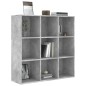 vidaXL Bücherregal Betongrau 98x30x98 cm Holzwerkstoff vidaXL Bücherregal Betongrau 98x30x98 cm Holzwerkstoff