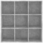 vidaXL Bücherregal Betongrau 98x30x98 cm Holzwerkstoff vidaXL Bücherregal Betongrau 98x30x98 cm Holzwerkstoff