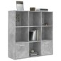 vidaXL Bücherregal Betongrau 98x30x98 cm Holzwerkstoff vidaXL Bücherregal Betongrau 98x30x98 cm Holzwerkstoff