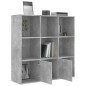 vidaXL Bücherregal Betongrau 98x30x98 cm Holzwerkstoff vidaXL Bücherregal Betongrau 98x30x98 cm Holzwerkstoff