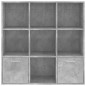 vidaXL Bücherregal Betongrau 98x30x98 cm Holzwerkstoff vidaXL Bücherregal Betongrau 98x30x98 cm Holzwerkstoff