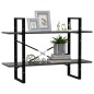 vidaXL Bücherregal 2 Fächer Grau 100x30x70 cm Holzwerkstoff vidaXL Bücherregal 2 Fächer Grau 100x30x70 cm Holzwerkstoff