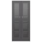vidaXL Vitrinenschrank Hochglanz-Grau 82,5x30,5x185,5 cm Holzwerkstoff vidaXL Vitrinenschrank Hochglanz-Grau 82,5x30,5x185,5 cm Holzwerkstoff