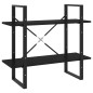 vidaXL Bücherregal 2 Fächer Schwarz 80x30x70 cm Kiefer Massivholz vidaXL Bücherregal 2 Fächer Schwarz 80x30x70 cm Kiefer Massivholz