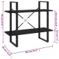 vidaXL Bücherregal 2 Fächer Schwarz 80x30x70 cm Kiefer Massivholz vidaXL Bücherregal 2 Fächer Schwarz 80x30x70 cm Kiefer Massivholz