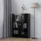 vidaXL Vitrinenschrank Schwarz 82,5x30,5x115 cm Holzwerkstoff vidaXL Vitrinenschrank Schwarz 82,5x30,5x115 cm Holzwerkstoff