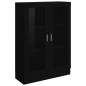vidaXL Vitrinenschrank Schwarz 82,5x30,5x115 cm Holzwerkstoff vidaXL Vitrinenschrank Schwarz 82,5x30,5x115 cm Holzwerkstoff