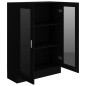 vidaXL Vitrinenschrank Schwarz 82,5x30,5x115 cm Holzwerkstoff vidaXL Vitrinenschrank Schwarz 82,5x30,5x115 cm Holzwerkstoff