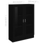 vidaXL Vitrinenschrank Schwarz 82,5x30,5x115 cm Holzwerkstoff vidaXL Vitrinenschrank Schwarz 82,5x30,5x115 cm Holzwerkstoff