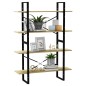 vidaXL Bücherregal 4 Fächer Sonoma-Eiche 100x30x140 cm Holzwerkstoff vidaXL Bücherregal 4 Fächer Sonoma-Eiche 100x30x140 cm Holzwerkstoff