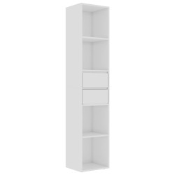 vidaXL Bücherregal Hochglanz-Weiß 36x30x171 cm Holzwerkstoff