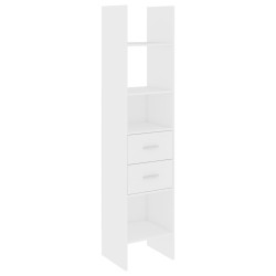 vidaXL Bücherregal Weiß 40x35x180 cm Holzwerkstoff