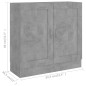 vidaXL Bücherschrank Betongrau 82,5x30,5x80 cm Holzwerkstoff vidaXL Bücherschrank Betongrau 82,5x30,5x80 cm Holzwerkstoff